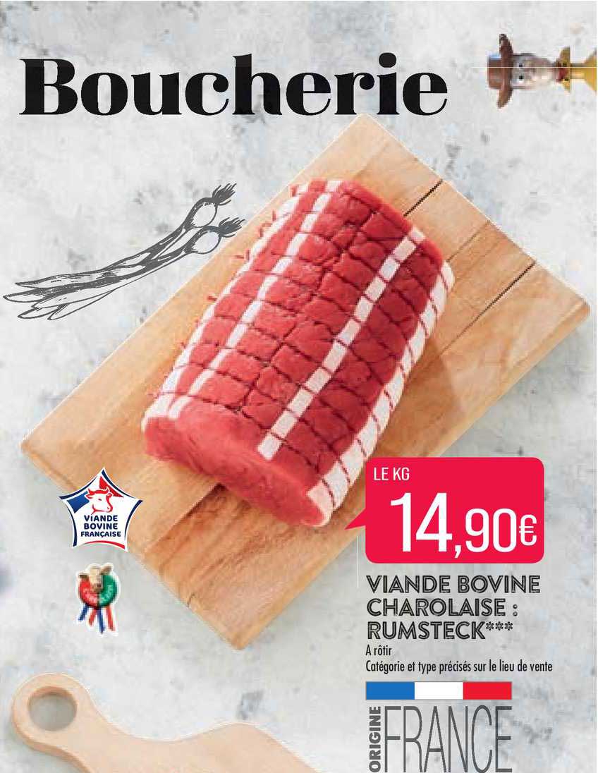 Viande Bovine Charolaise : Rumsteck