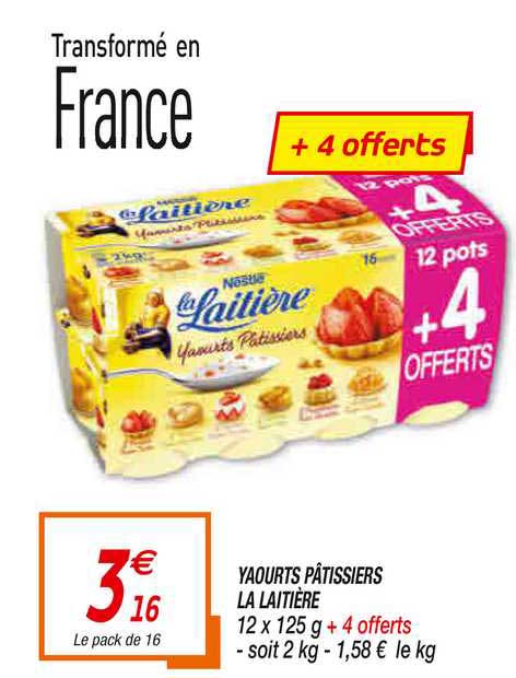 yaourts pâtissiers la laitière