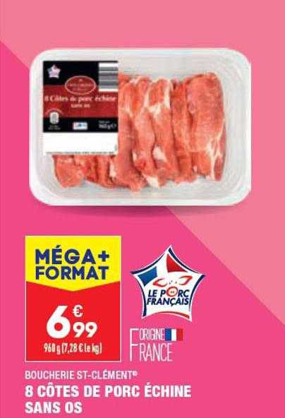 8 Côtes De Porc échine Sans Os Boucherie St-clément