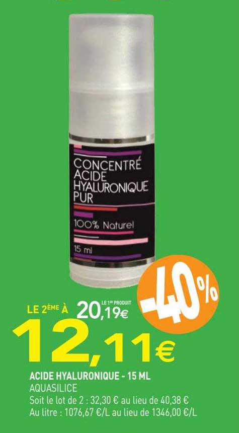 acide hyaluronique aquasilice - 15ml