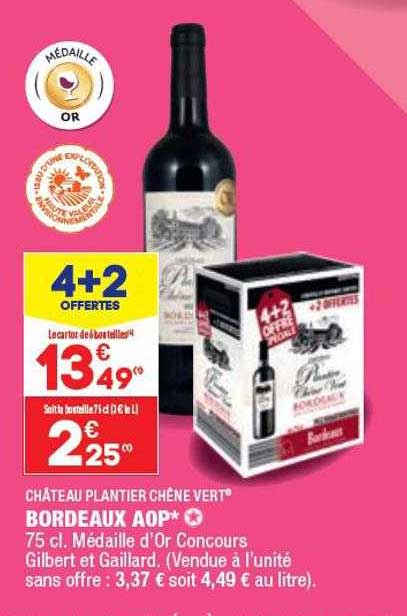 Bordeaux Aop Château Plantier Chêne Vert