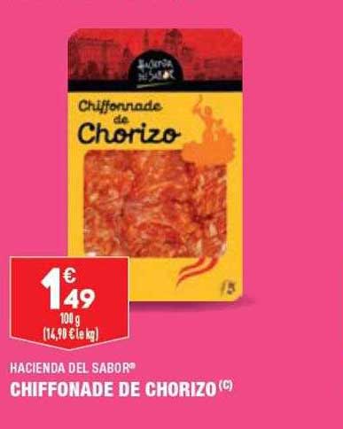 chiffonade de chorizo hacienda del sabor