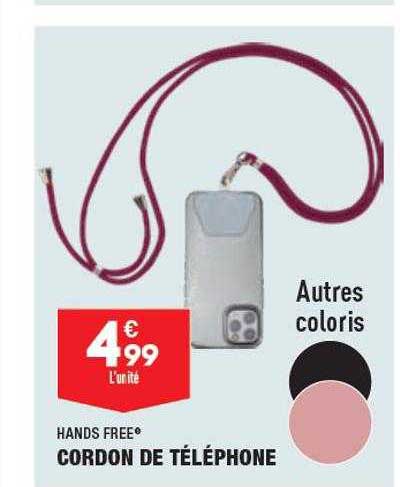 cordon de téléphone hands free