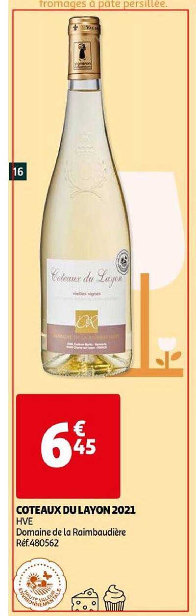 côteaux du layon 2021 hve domaine de la raimbaudière