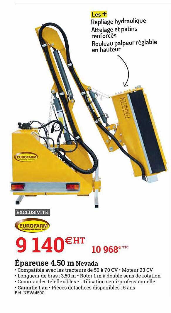 épareuse 4.50 m nevada eurofarm
