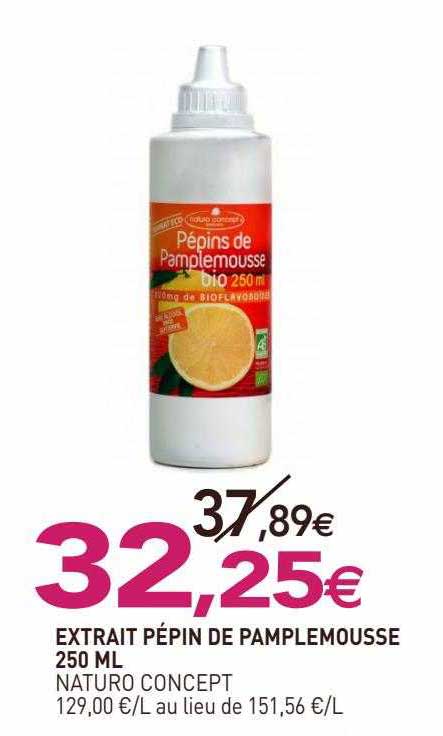 extrait pépin de pamplemousse naturo concept - 250ml