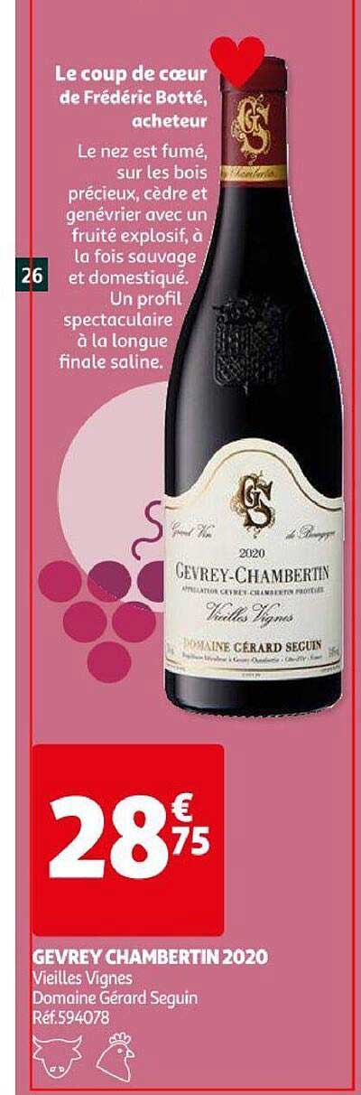 gevrey chambertin 2020 vieilles vignes domaine gérard seguin