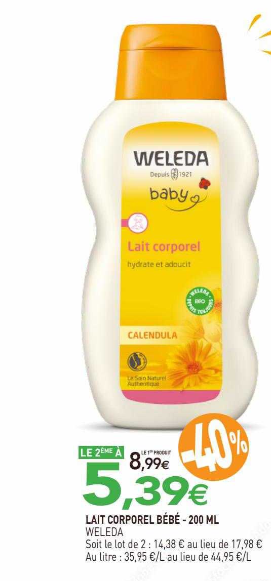 lait corporel bébé weleda - 200ml