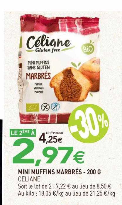 mini muffins marbrés celiane - 200 g