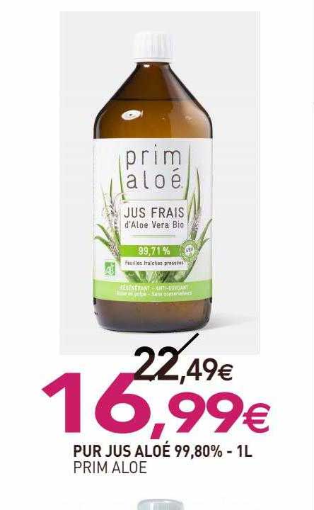 pur jus aloé 99,80% prim aloé - 1l