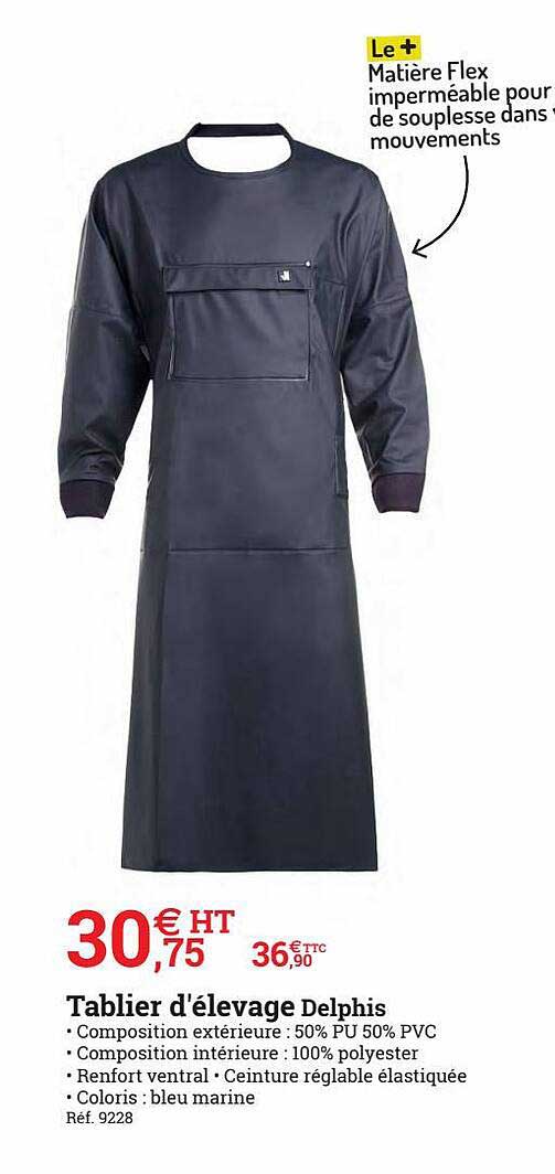 tablier d'élevage delphis