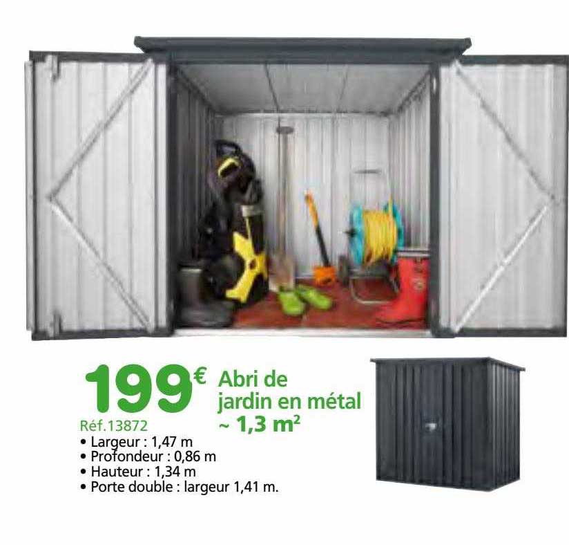 Abri De Jardin En Métal - 1,3 M²