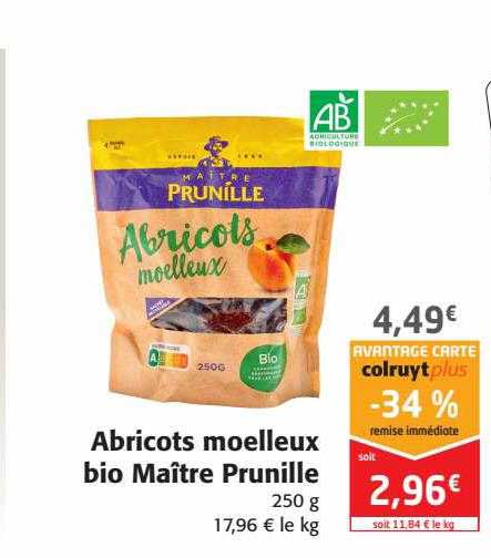 abricots moelleux bio maître prunille