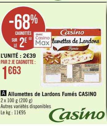 Allumettes De Lardons Fumés Casino