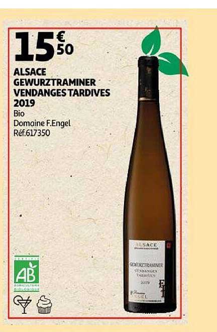 alsace gewurztraminer vendanges tardives 2019 bio domaine f.engel