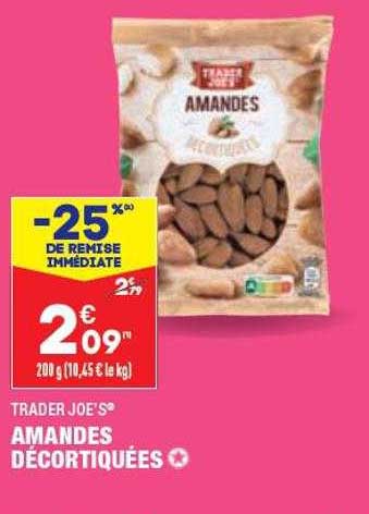 amandes décortiquées trader joe's
