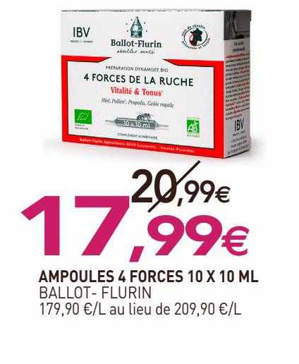 ampoules 4 forces ballot - flurin 10 x 10ml