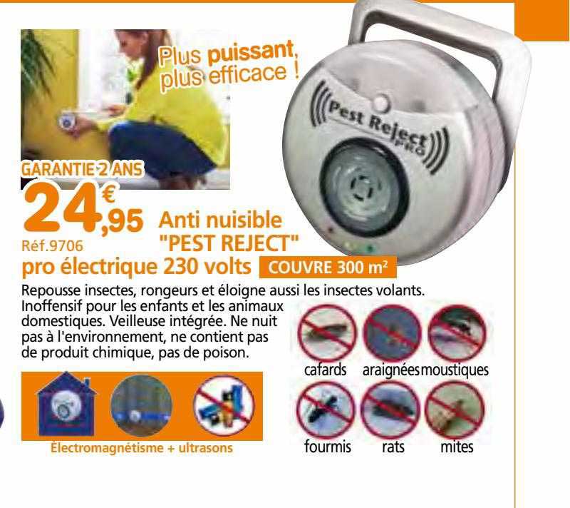 anti nuisible "pest reject" pro électrique 230 volts