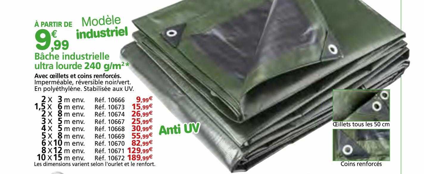 bâche industrielle ultra lourde 240 g-m²