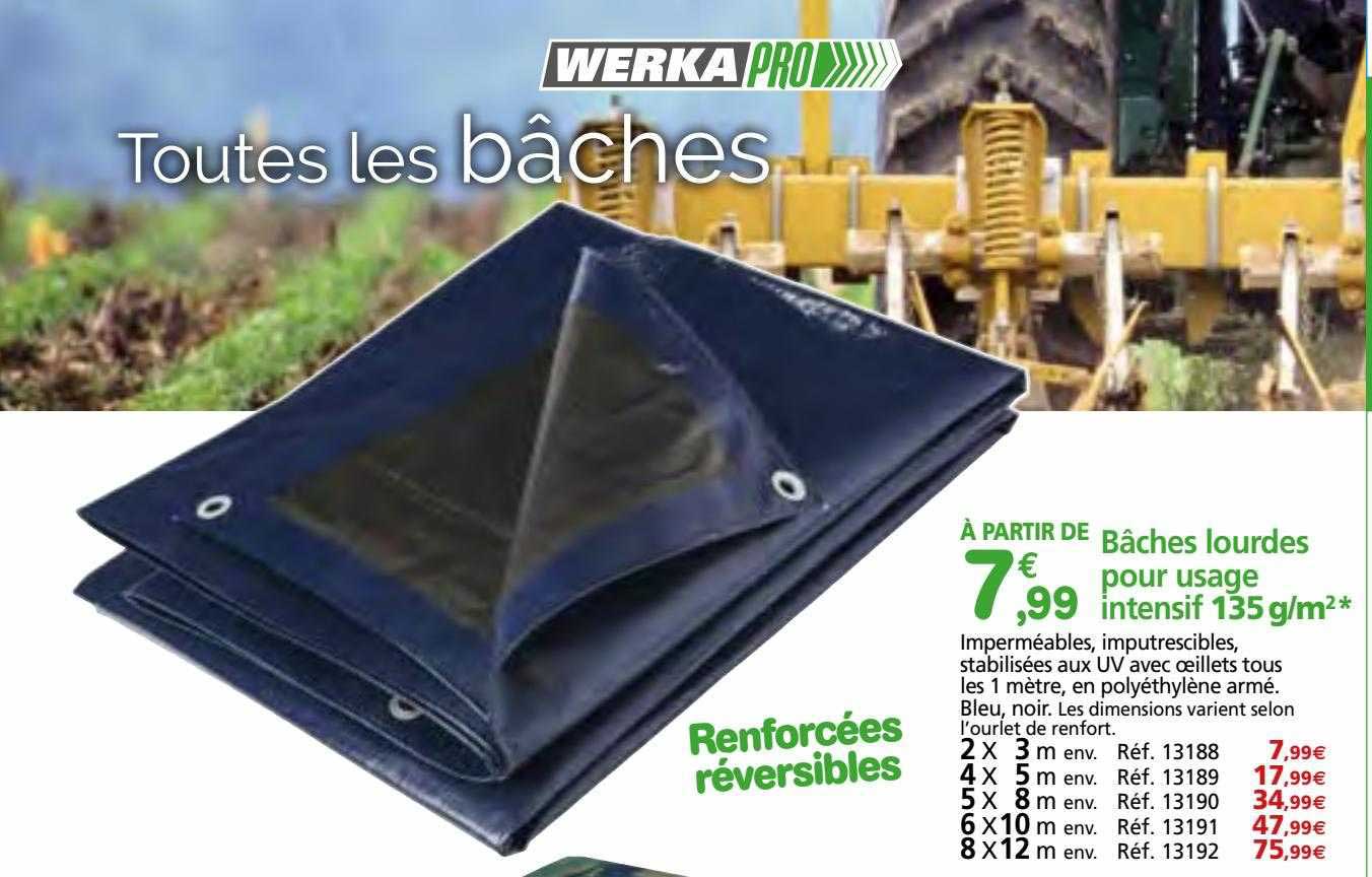 bâches lourdes pour usage intensif 135 g-m² werka pro