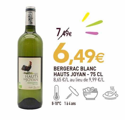 Bergerac Blanc Hauts Joyan - 75 Cl