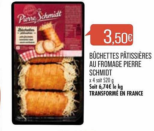 bûchettes pâtissières au fromage pierre schmidt