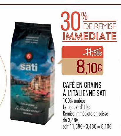 café en grains à l'italienne sati