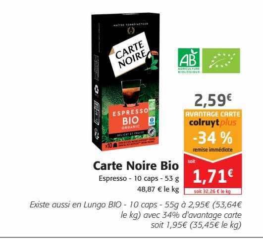 Carte Noire Bio
