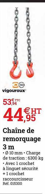 chaîne de remorquage 3m vigouroux