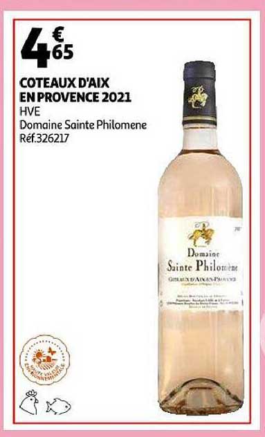 côteaux d'aix en provence 2021 hve domaine sainte philomene