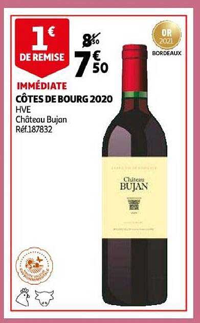 côtes de bourg 2020 hve château bujan