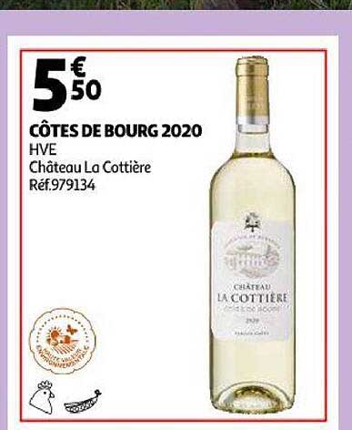 côtes de bourg 2020 hve château la cottière