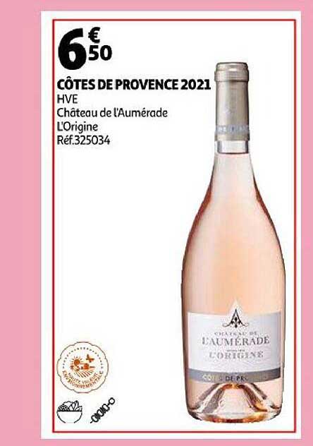 côtes de provence 2021 hve château de l'aumérade l'origine
