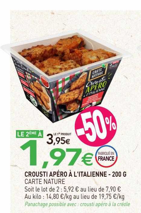 crousti apéro à l'italienne carte nature - 200 g