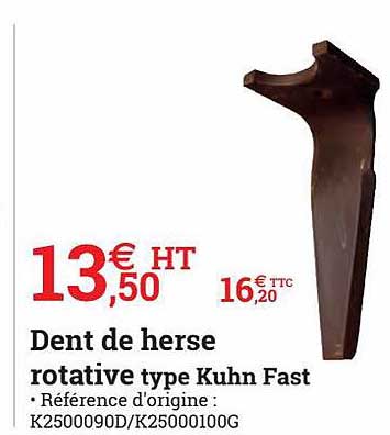 dent de herse rotative type kuhn fast