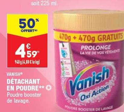 Détachant En Poudre Vanish