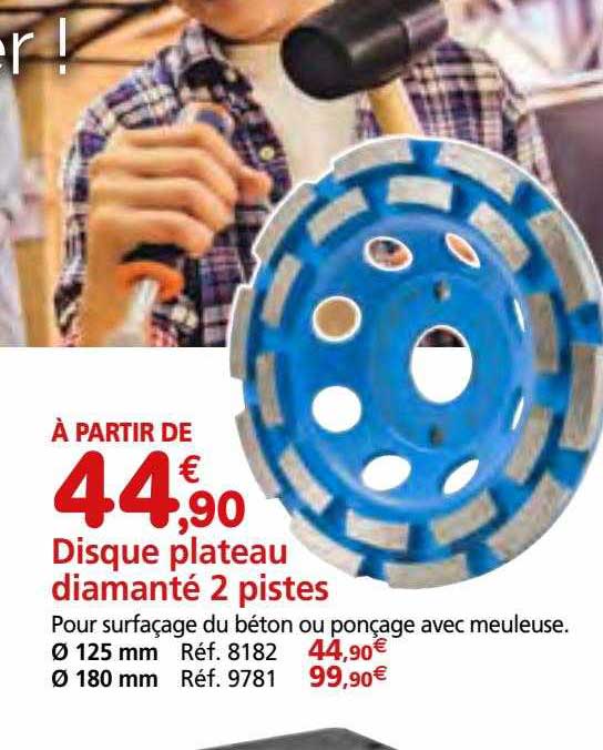 disque plateau diamanté 2 pistes