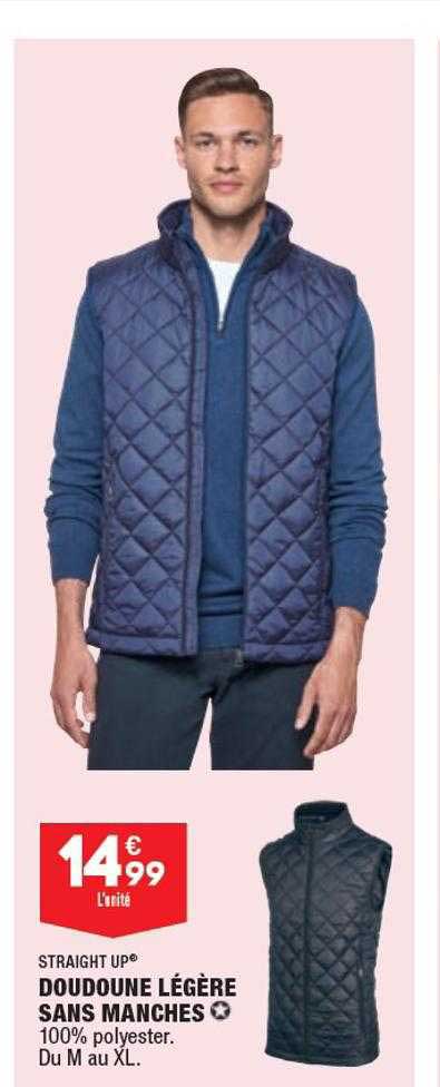 doudoune légère sans manches straight up