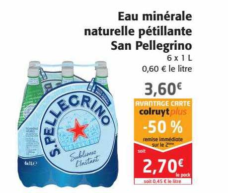 eau minérale naturelle pétillante san pellegrino