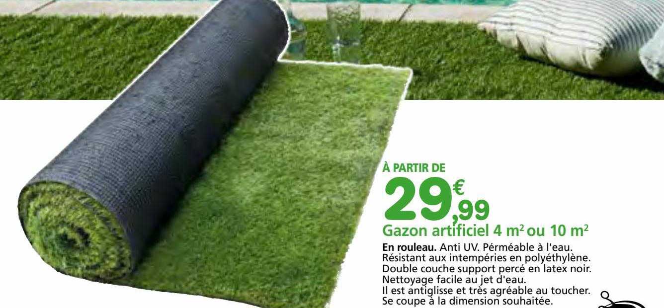 gazon artificiel 4 m² ou 10 m²