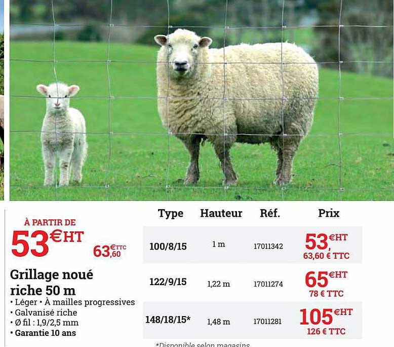 grillage noué riche 50 m