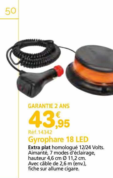 gyrophare 18 led