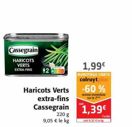 haricots verts extra-fins cassegrain