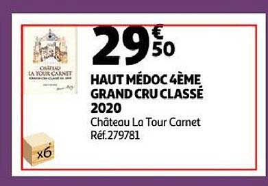 haut médoc 4ème grand cru classé 2020 château la tour carnet