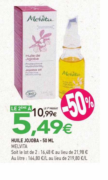 huile jojoba melvita - 50ml