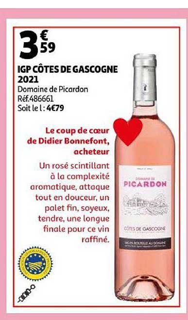 igp côtes de gascogne 2021 domaine de picardon