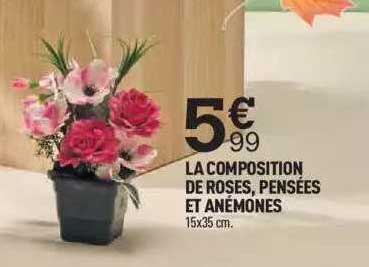 La Composition De Roses, Pensées Et Anémones