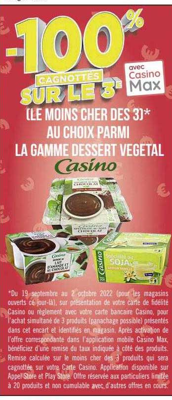 La Gamme Dessert Végétal Casino
