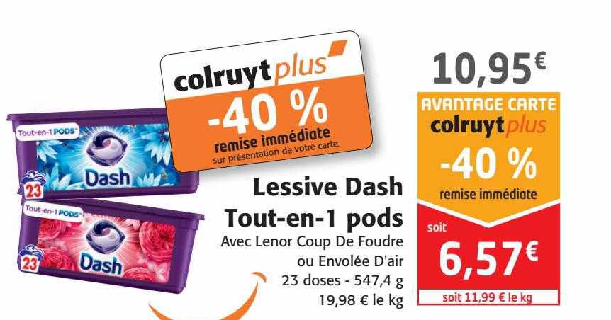 lessive dash tout-en-1 pods