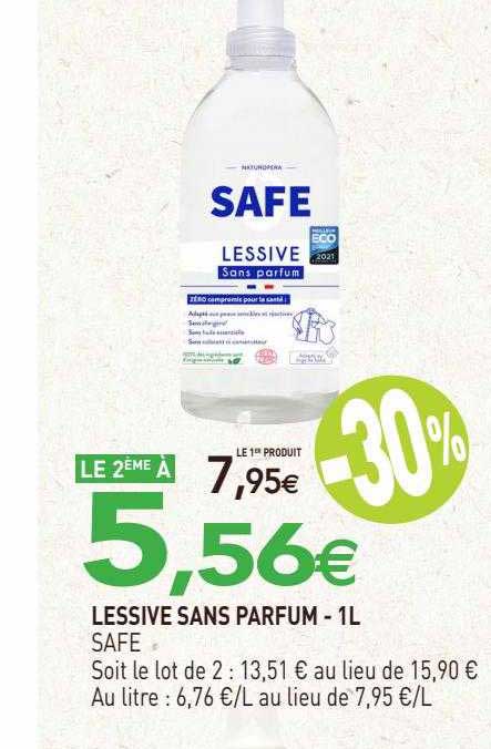 lessive sans parfum safe - 1l